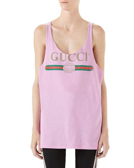 pink gucci crop top|gucci tank tops for women.